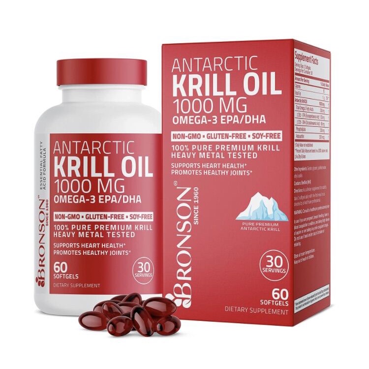 Bronson Premium Antarctic Krill Oil Omega-3 Non-GMO   | Dầu nhuyễn thể - Chính hãng The Shape