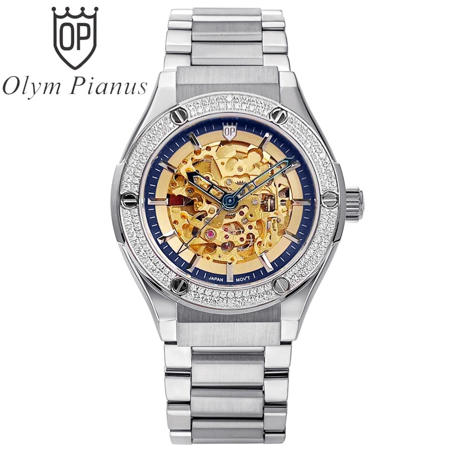 Đồng hồ nam dây kim loại Olym Pianus OP990-45 OP990-45.24 OP990-45.24ADGS xanh
