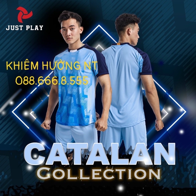 Quần Áo Đá Bóng Không Logo CaTaLan Collection “Đỏ” Vải Mè Thái Đủ Màu_Mẫu Áo Đấu Hot, Giá Tốt 2021-2022