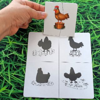 GHÉP HÌNH 2 MẢNH & TÌM BÓNG CON VẬT