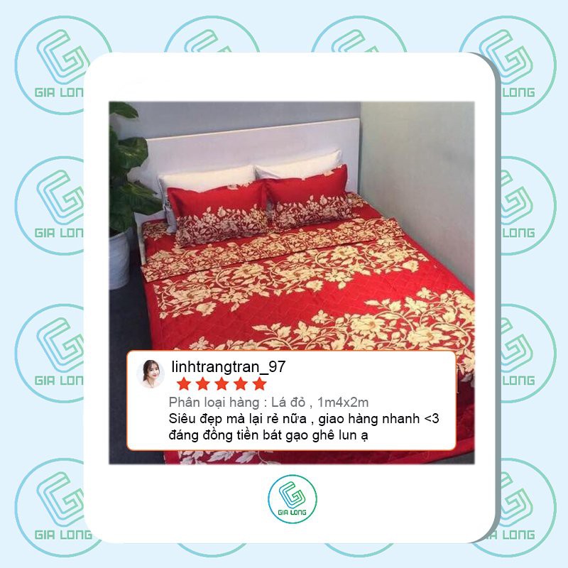 Bộ ga gối 💖m6/m8/2m💖 drap giường poly, ga trải giường + 2 vỏ gối nằm hoa lá An Như Bedding | BigBuy360 - bigbuy360.vn