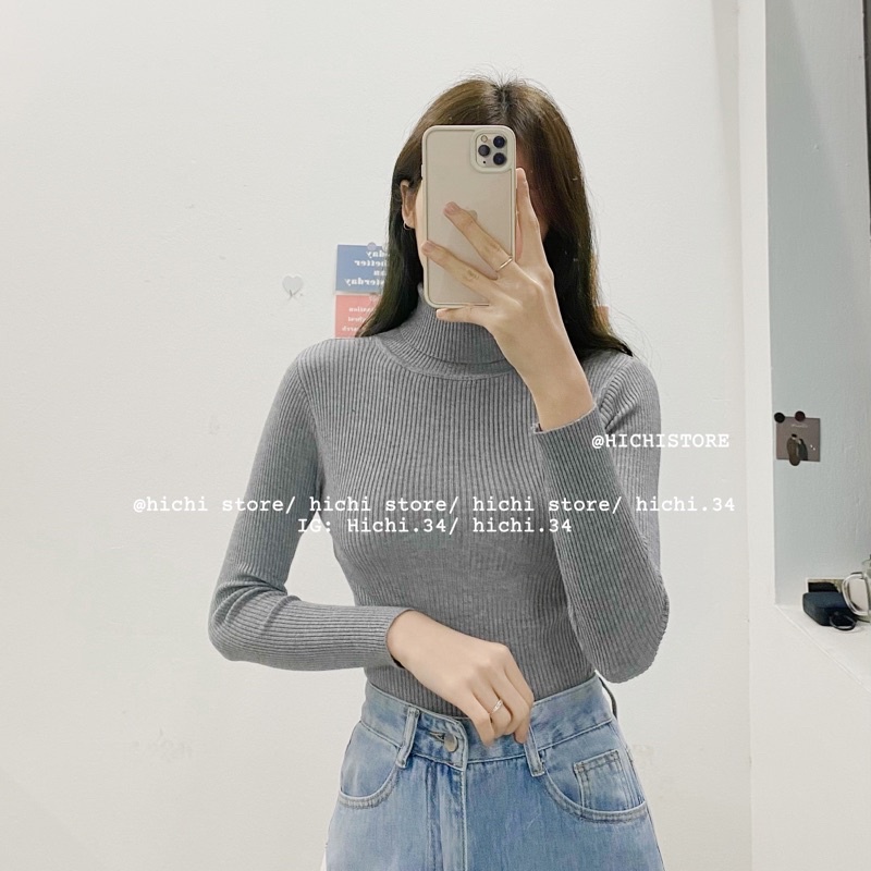 áo len cổ lọ body xịn ẢNH THẬT VIDEO mùa đông hichi | BigBuy360 - bigbuy360.vn