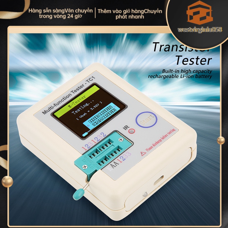 Có thể bán buôn LCD Transistor Tester Diode Triode Capacitance Meter LCR-T6 ESR NPN PNP MOSFET Westvirginia058 Hàng giao ngay