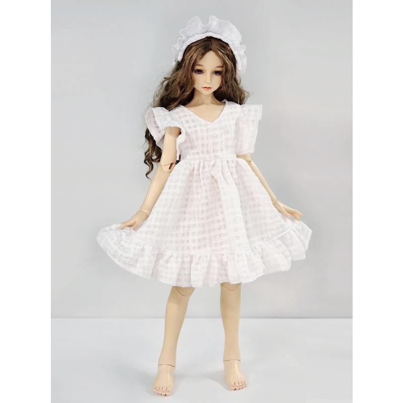 Đầm Búp Bê BJD 26-60cm 1/3 1/4 1/6 Kèm Băng Đô Xinh Xắn