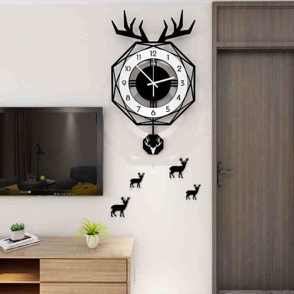 Đồng hồ treo tường quả lắc🕘🕘🕘 - phong cách Bắc Âu CL018 - Kích thước: 40x72, 30x54 cm