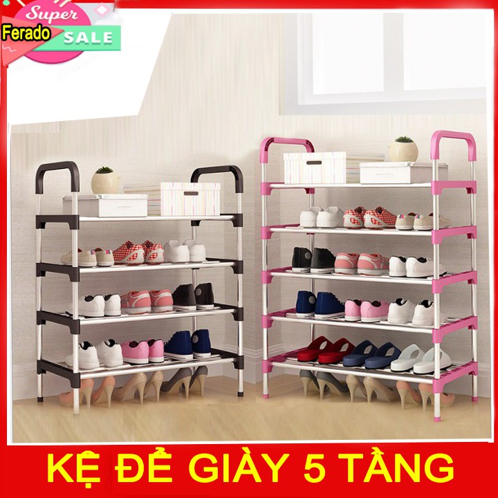 Kệ giày dép tiện dụng 5 tầng inox Cao Cấp