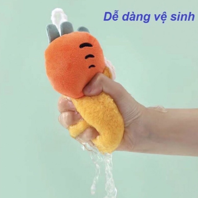 Khăn lau tay nhà bếp, phòng tắm treo tường thấm hút nhanh hình thú dễ thương có kèm móc treo tiện dụng - TiNa’s House