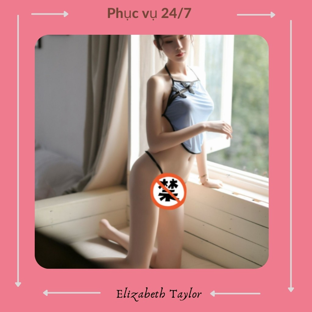Cosplay sexy nữ sinh trung hoa - Set váy ngủ nữ sinh gợi cảm cao cấp