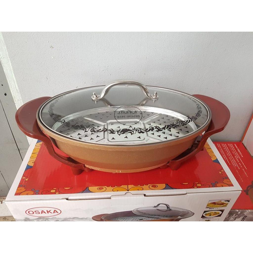 Nồi Chảo lẩu điện hình bầu dục, hình cá Shachu Hàn Quốc