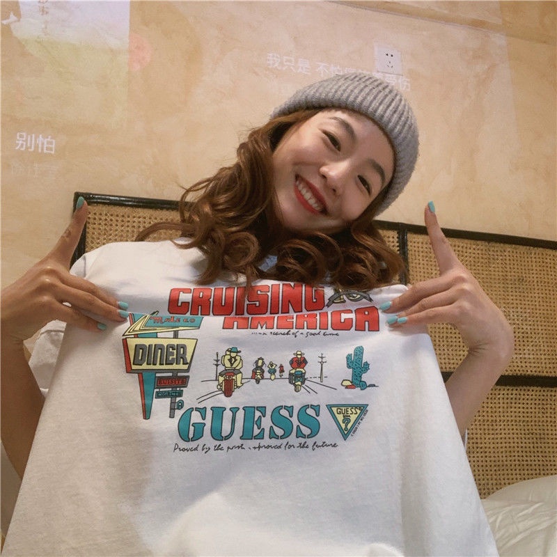 Áo Thun Nữ Tay Lửng Oversize