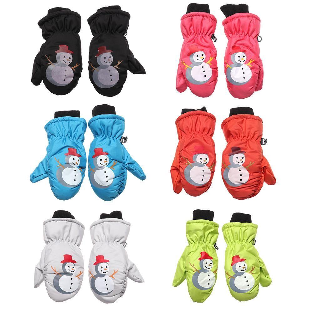 Găng Tay Trượt Tuyết Họa Tiết Hoạt Hình Chống Trượt Cho Bé 0-5 Tuổi