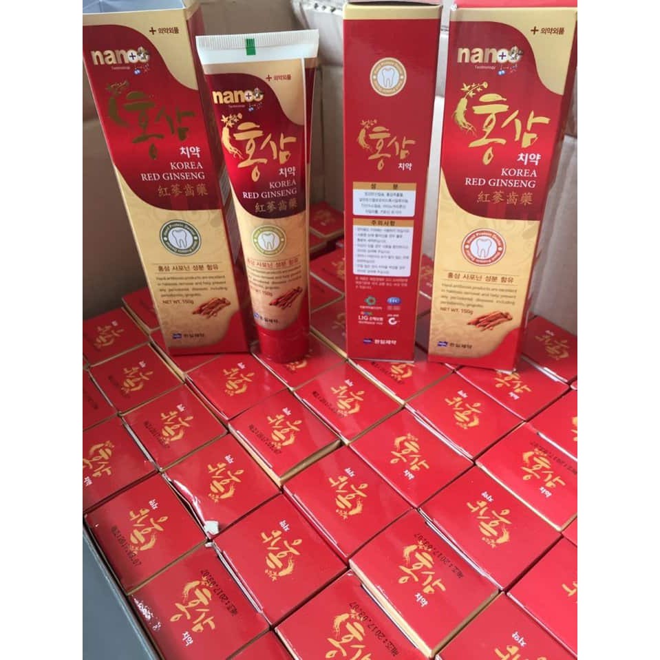 Kem Đánh Răng NANO Hồng Sâm Hàn Quốc 150gr