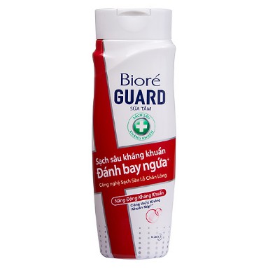 Sữa tắm kháng khuẩn Bodyguard Biore năng động 800g màu đỏ