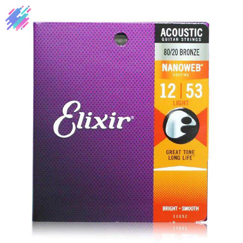 Dây đàn guitar tông sáng sử dụng bền lâu tương thích với đàn Elixir