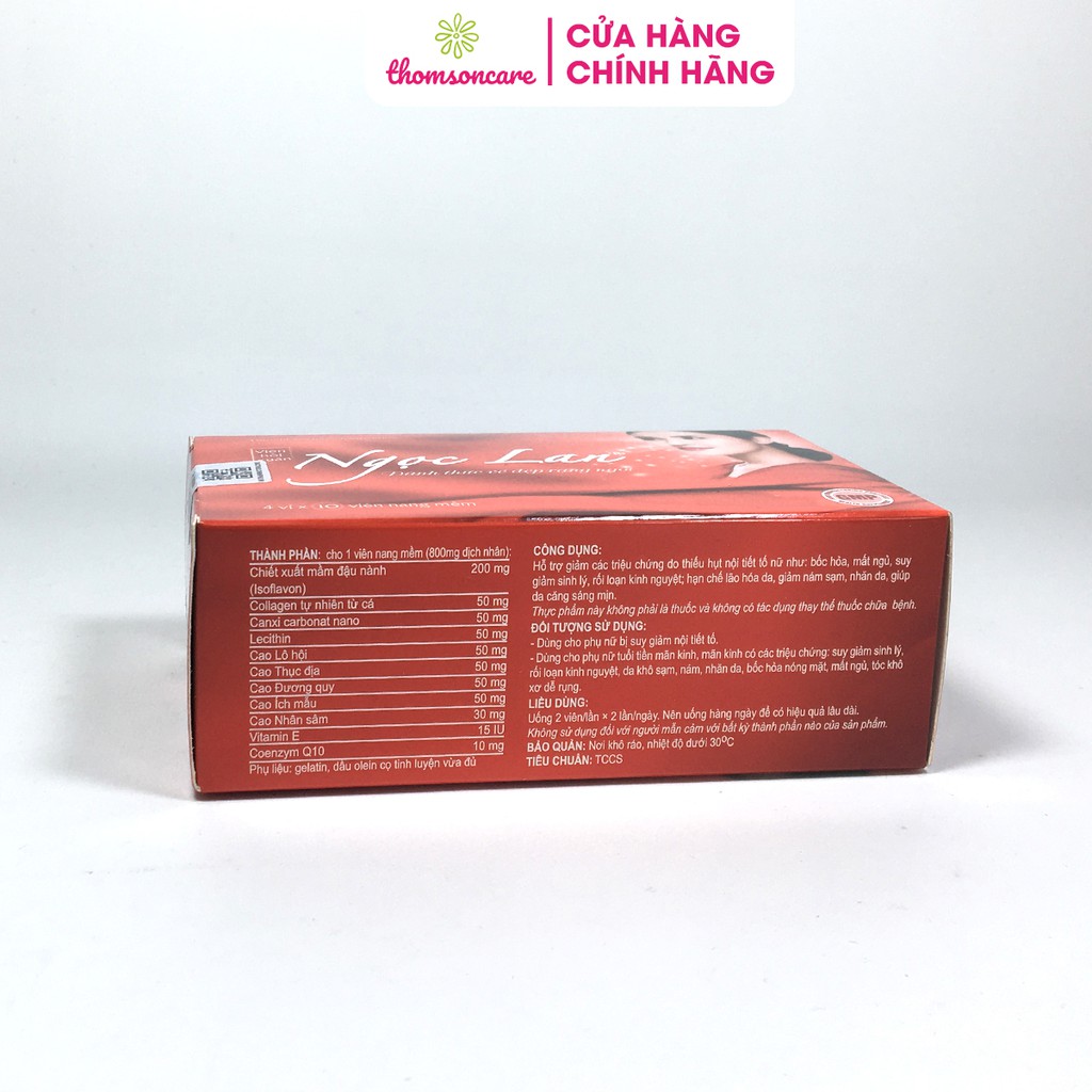 Ngọc Lan - Viên uống hồi xuân, bổ sung nội tiết tố nữ, tăng cường sinh lý nữ từ collagen tự nhiên, lô hội