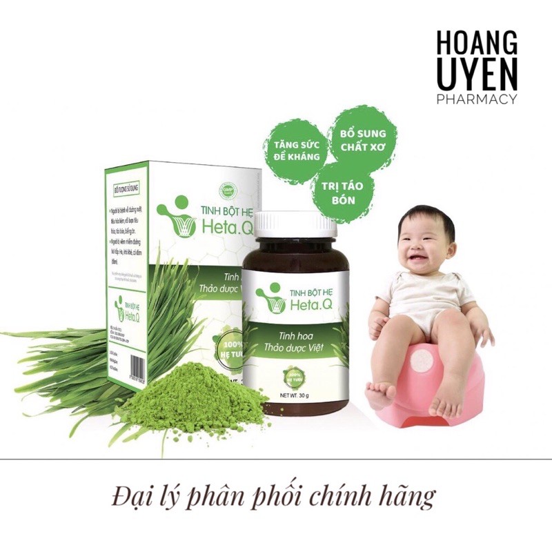 Tinh bột hẹ Hetaq (Heta Q) - giúp tiêu hoá khoẻ, hết lo táo bón