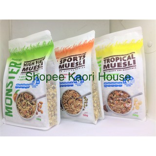 Ngũ cốc yến mạch Úc Monster 700 g/túi zip mix hoa quả sấy và các loại hạt