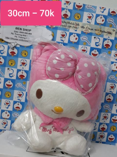 Gấu bông Melody màu hồng, cao 30cm, mới 99%, sạch, thơm, kèm clip - 90k❤💕💞