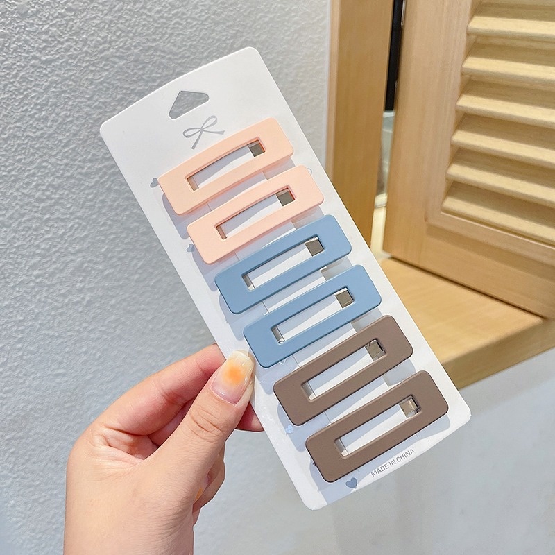 Bộ kẹp tóc nhiều màu sắc dễ thương hình dáng tùy chọn cho bạn gái