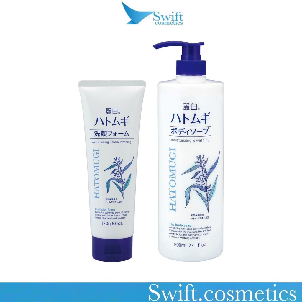 Kumano Hatomugi Sữa Rửa Mặt & Sữa Tắm The Boay Soap Hạt Ý Dĩ - Trắng