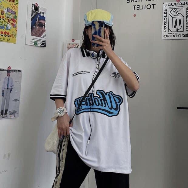 Áo Polo tay lỡ WHOLNEY áo phông tay lỡ cổ bẻ unisex nam nữ form rộng oversize basic tee phong cách Ulzzang tee