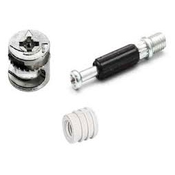 Bộ ốc liên kết cam nở nhựa kiểu 2 - 6x40mm - Túi khoảng 100 bộ
