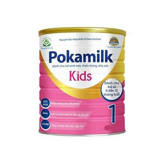 Sữa Bột POKAMILK KIDS 1 Dành Cho Trẻ Sinh Non Thiếu Chất 900g