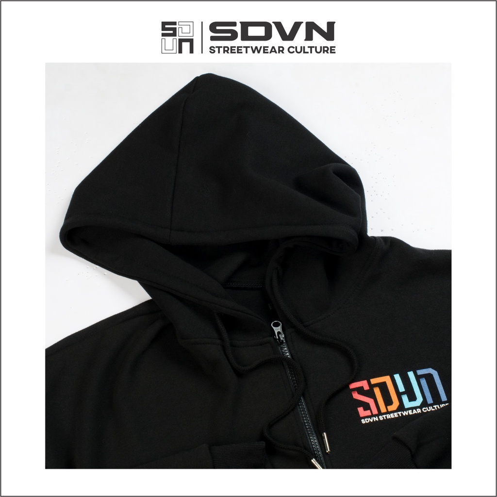 Áo Khoác Hoodie Zip Color Unisex Nam Nữ Form Rộng Local Brand SDVN
