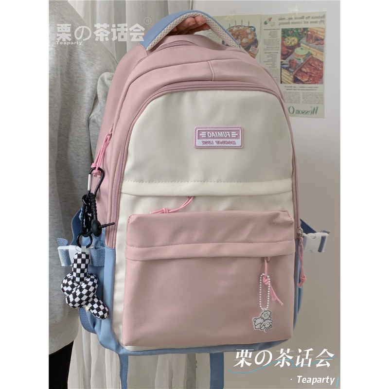 Balo nữ đi học phối màu đẹp dễ thương ulzzang hàn quốc giá rẻ B428