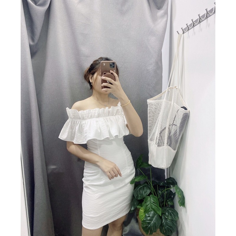 ĐẦM TRỄ VAI BÈO- CINDY DRESS T188