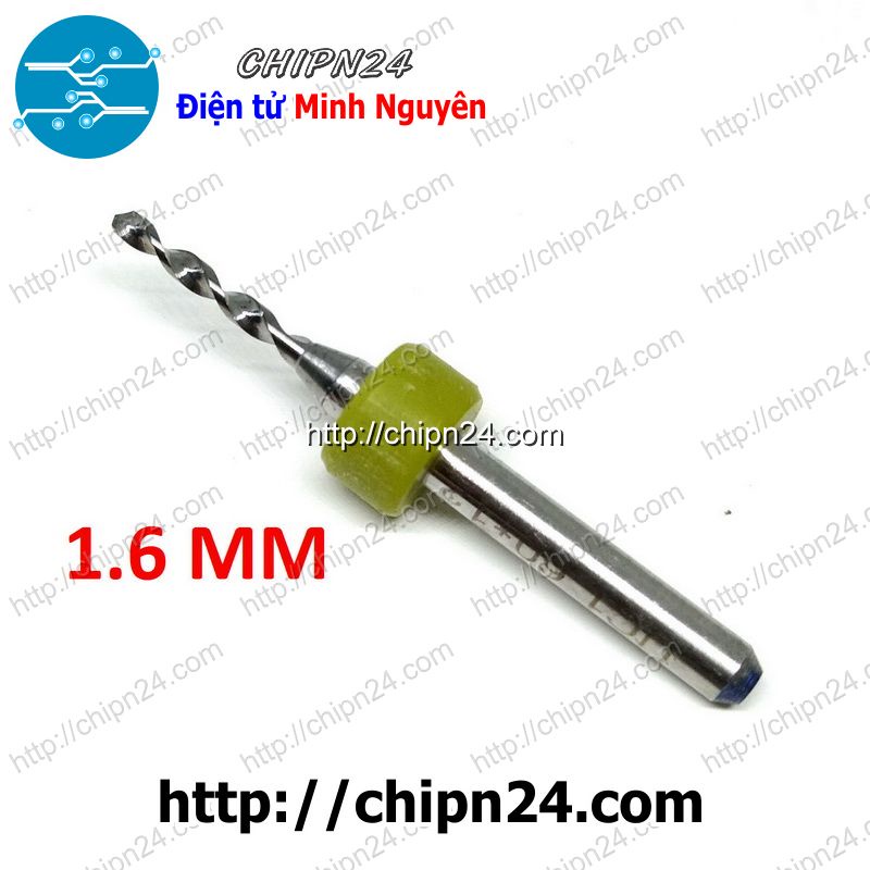 [2 CÂY] Mũi khoan mạch in CNC 1.6mm (Mạch điện tử, PCB)