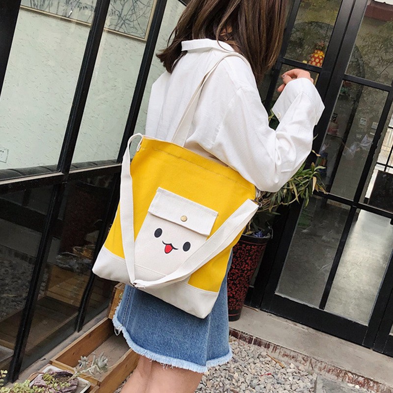 Túi Tote Đeo Chéo Mặt Pet Cười Xinh Xắn M630 - LoanTay