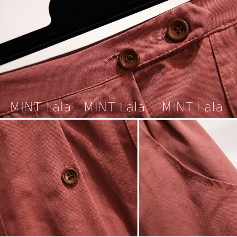 Chân Váy Kaki Dáng Dài Chữ A Túi 2 Bên | BigBuy360 - bigbuy360.vn