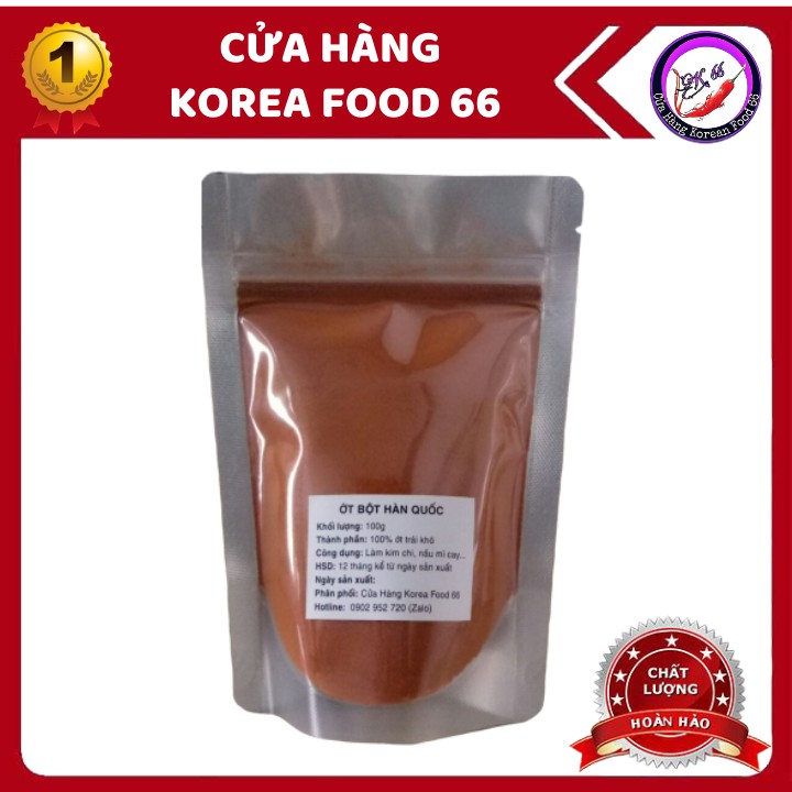 Ớt Bột Hàn Quốc Vảy Mịn 100g 200g