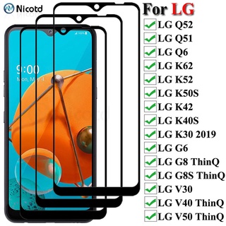 Kính Cường Lực Toàn Màn Hình Cho LG Q51 Q52 Q6 LG K62 K52 K50S K42 K40S K30 2019 G6 G8S V40 V50 ThinQ