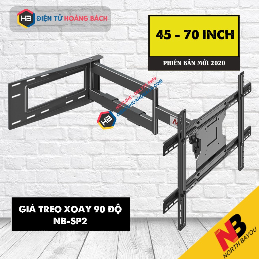 Giá treo tivi xoay vuông góc với tường NB SP2 40-70 inch