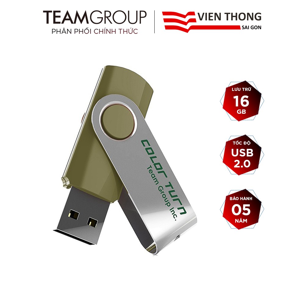 USB 2.0 Team Group E902 16GB INC (Xanh nhạt)