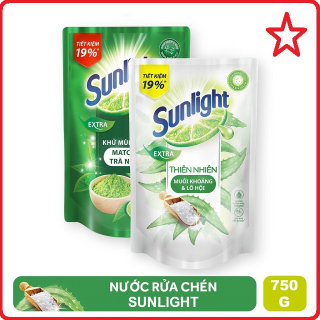 Nước rửa chén Sunlight 750gr (Túi)