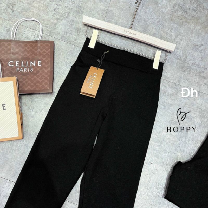 Quần legging trơn kèm túi chữ hàng QCL1