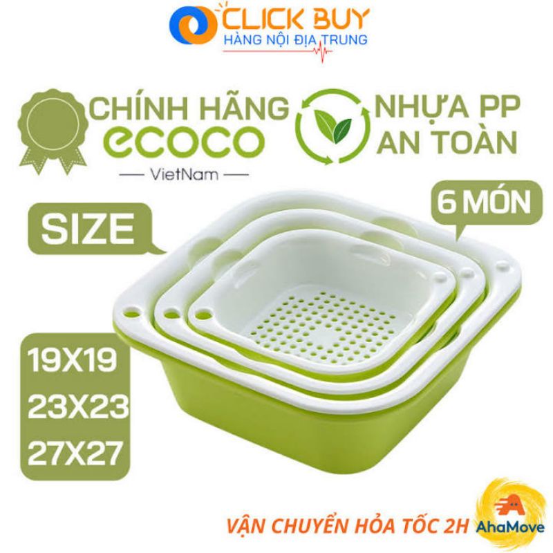 Bộ rổ 6 món ecoco siêu dày dặn