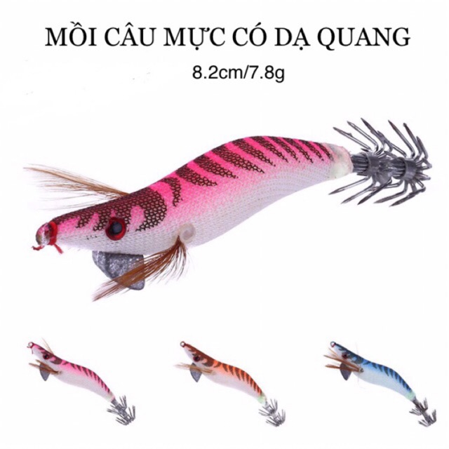 [SIÊU HOT] Mồi Câu Mực Có Dạ Quang Siêu Hiệu Quả (82mm / 7,8g)