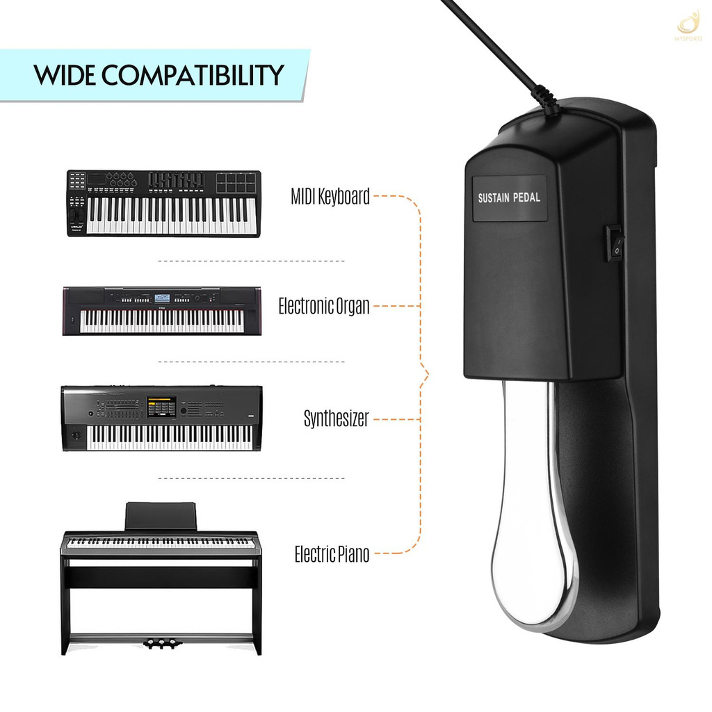 CASIO YAMAHA ROLAND Bàn Đạp Piano Sustain 6.35mm