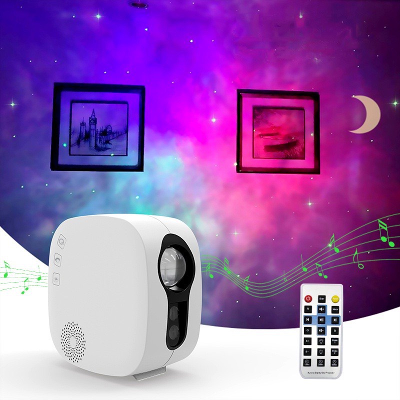Đèn Thiên Hà V2 Loa Bluetooth Âm Thanh Cực Hay, Chiếu Bầu Trời Sao, Đèn Phòng Bay, Trang Trí Phòng