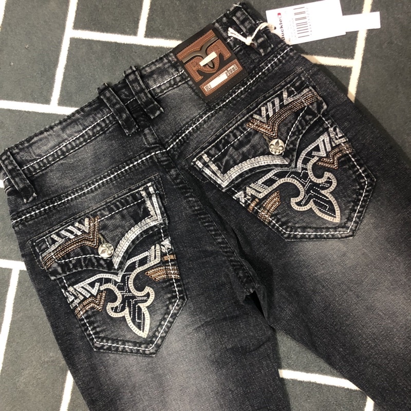 Quần Dài Rock Xám Muối Tiêu