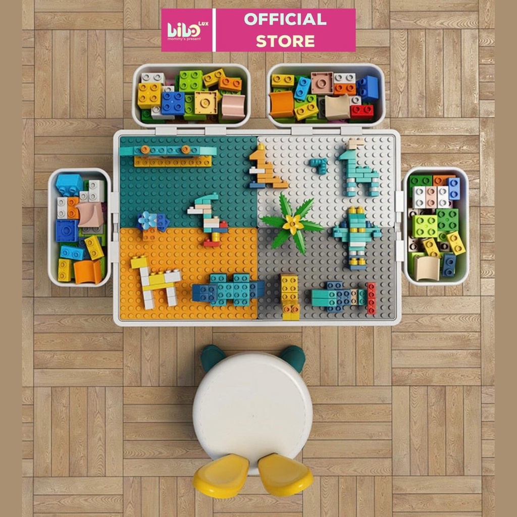 Bộ bàn xếp hình đa năng cho bé Bibolux - Dòng đồ chơi trí tuệ cho bé