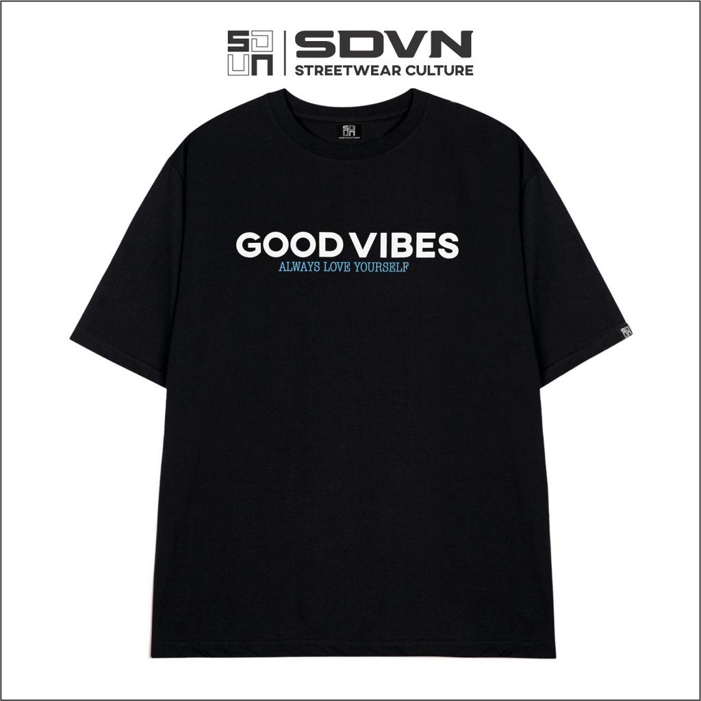 Áo Thun Unisex Nam Nữ Form rộng Local Brand SDVN Good Vibes