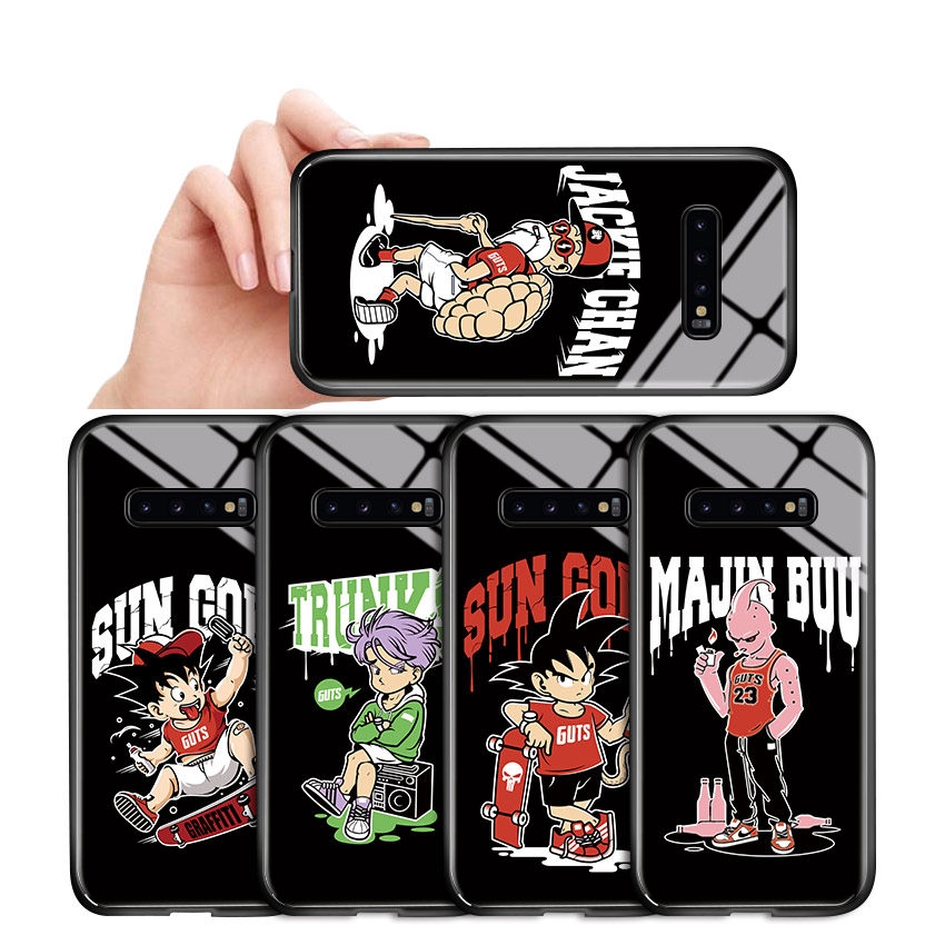 Ốp Lưng Kính Cường Lực Chống Sốc In Hình Hoạt Hình Dragon Ball Cho Samsung Galaxy S7 Edge S8 S9 S10 Plus S10e S10 Lite S8 + S9 + S10 +