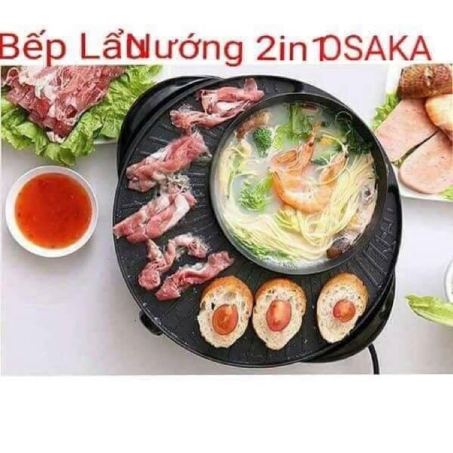 Bếp điện lẩu nướng OSAKA 2 trong 1 cao cấp