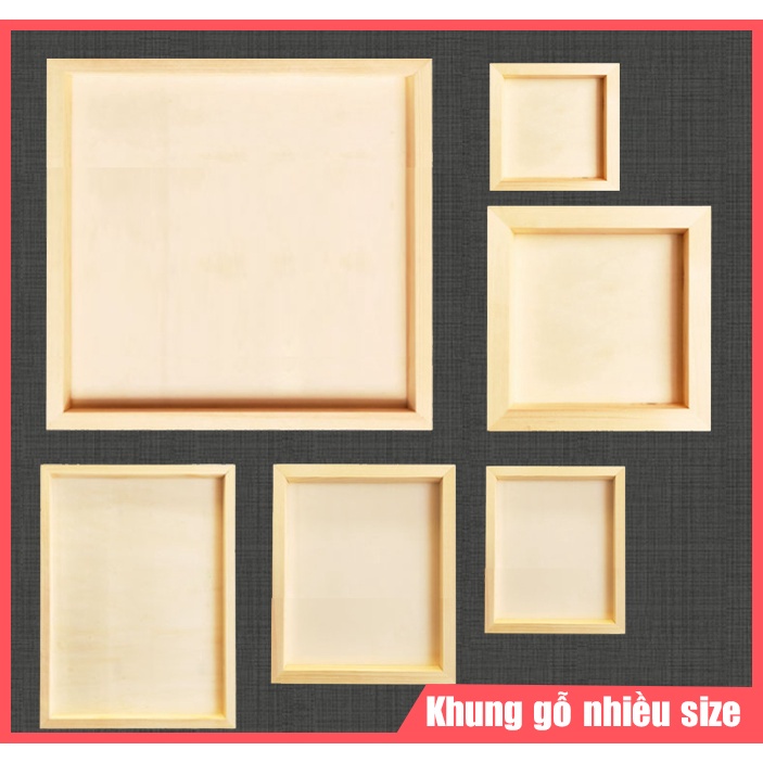 Khung gỗ nhiều kích thước, khung ảnh không mặt kính, kèm vít móc treo, khung tranh, kích thước sản phẩm là kt phủ bì