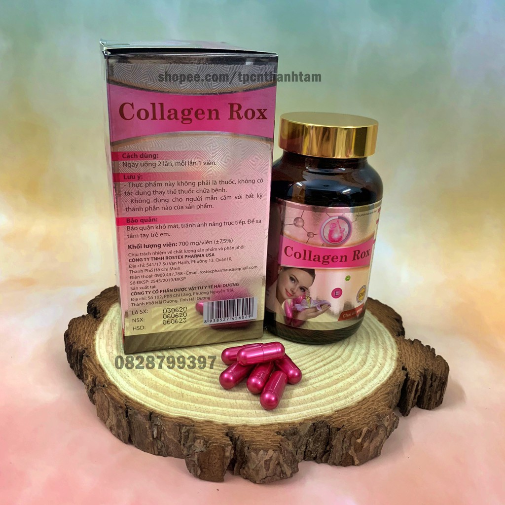 [NEW]Viên uống COLLAGEN ROX làm đẹp da chống lão hóa, cải thiện nếp nhăn - Hộp 60v